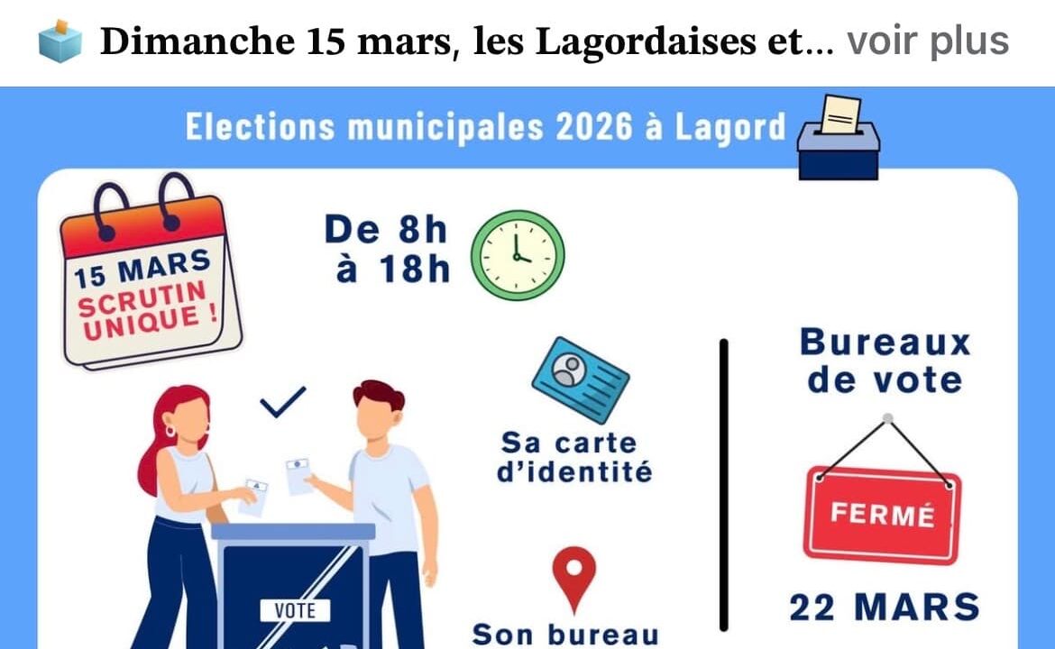 🗳 𝐃𝐢𝐦𝐚𝐧𝐜𝐡𝐞 𝟏𝟓 𝐦𝐚𝐫𝐬, 𝐥𝐞𝐬 𝐋𝐚𝐠𝐨𝐫𝐝𝐚𝐢𝐬𝐞𝐬 𝐞𝐭 𝐥𝐞𝐬 𝐋𝐚𝐠𝐨𝐫𝐝𝐚𝐢𝐬 𝐨𝐧𝐭 𝐥𝐚 𝐩𝐚𝐫𝐨𝐥𝐞.