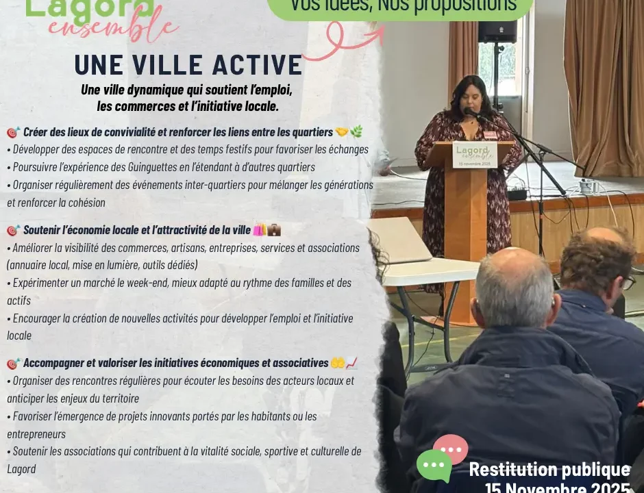 Vos idées, nos propositions pour une ville active 🏘️